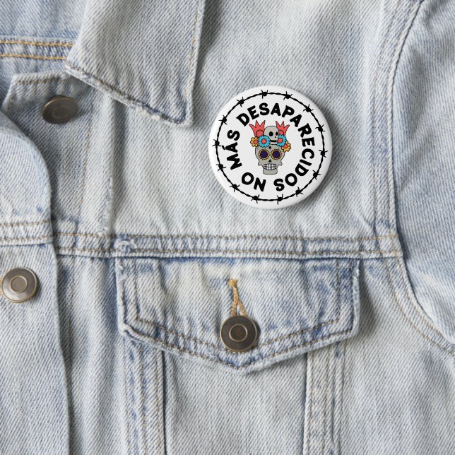 Keine Verschwundenen mehr (Schädel) Button (Beispiel)