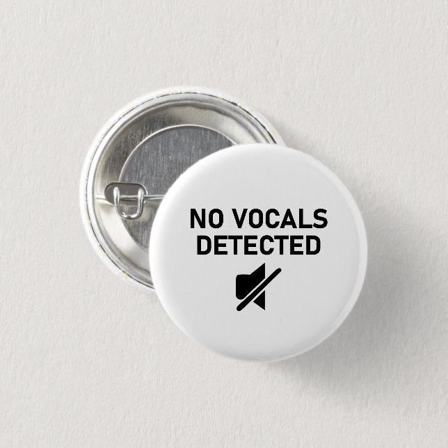 Keine Vocals erkannt Minimales Audio-Design Button (Vorne & Hinten)