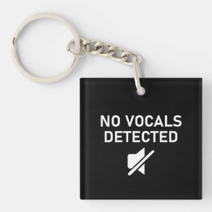 Keine Vocals erkannt Minimales Audio-Design Schlüsselanhänger