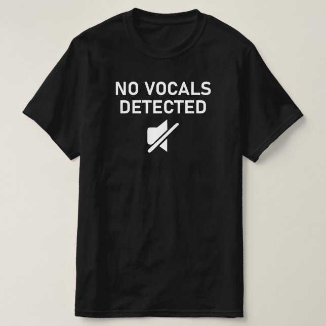 Keine Vocals erkannt Minimales Audio-Design T-Shirt (Design vorne)