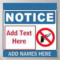 Keine Waffen auf Berechtigungen, Text hinzufügen,