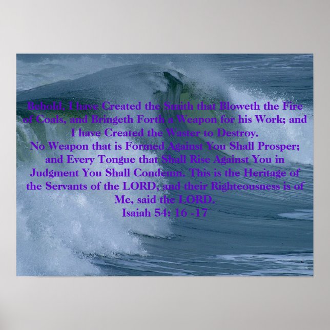 Keine Waffen, die gegen - Jesaja gebildet werden 5 Poster (Vorne)