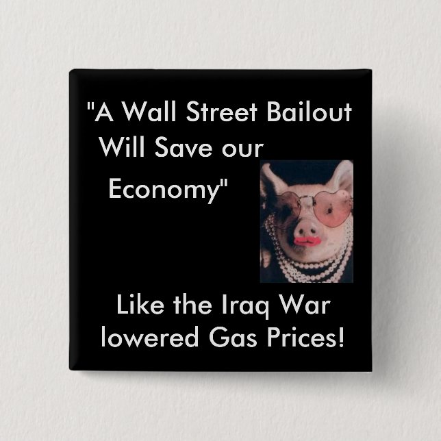 Keine Wallstreet Sicherheitsleistung Button (Vorderseite)