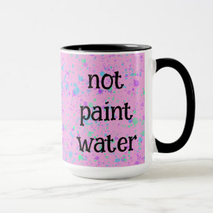 Keine Wasserfarbe Lustiger Rosa Spritzer Kaffeebec Tasse