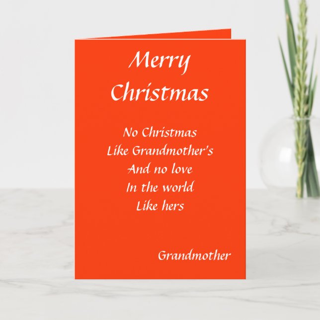Keine Weihnachten wie Oma-Grußkarten (Vorderseite)