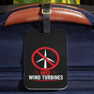 Keine Windkraftanlagen ländlicher Protest Gepäckanhänger