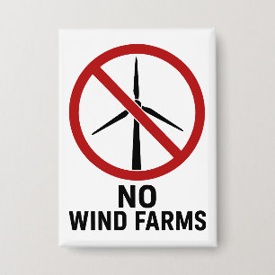 Keine Windparks - Keine Windkraftanlagen Button