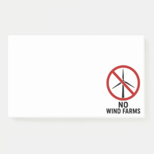 Keine Windparks - Keine Windkraftanlagen Post-it Klebezettel