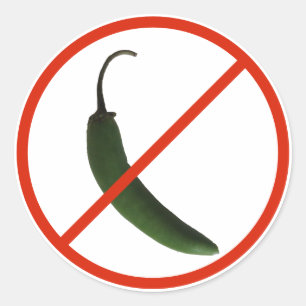 Keine würzigen Speisen bitte Runder Aufkleber