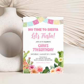 Keine Zeit für Siesta Fiesta Geburtstagsparty Einladung