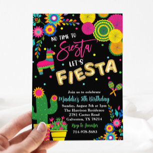 Keine Zeit für Siesta Lasst uns am Geburtstag Fies Einladung