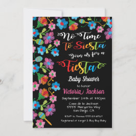 Keine Zeit, um eine mexikanische Fiesta Stickerei Einladung