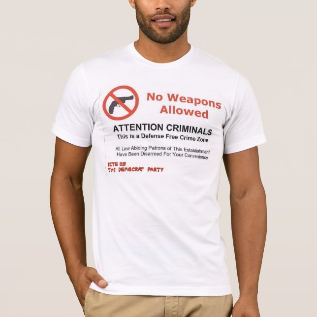 KEINE ZUGELASSENEN WAFFEN T-Shirt (Vorderseite)