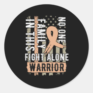 Keiner kämpft allein gegen Endometriumkrebs Runder Aufkleber