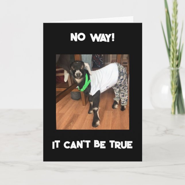 KEINESFALLS KANN MAN KEINE "40"-KARTE SEIN KARTE (Vorderseite)