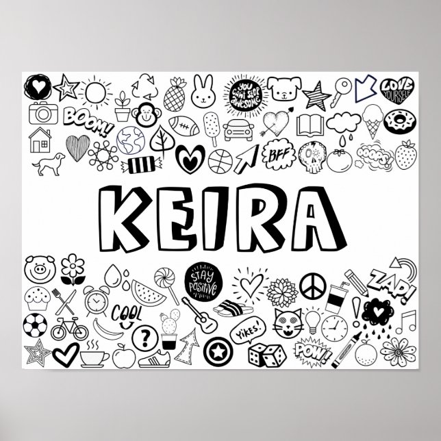 "KEIRA" - Kontur-Design Poster (Vorne)