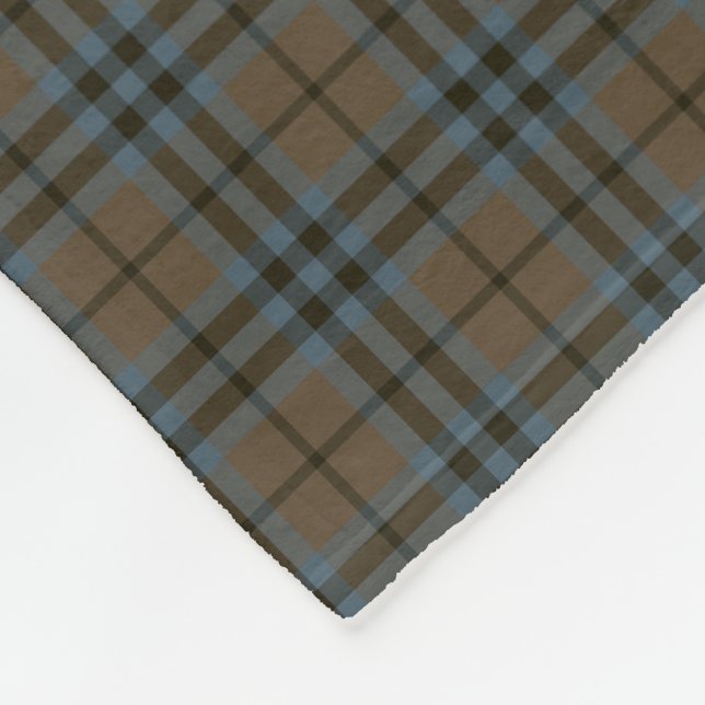 Keith Clan Brown and Blue Reproduction Tartan Fleecedecke (Ecke)