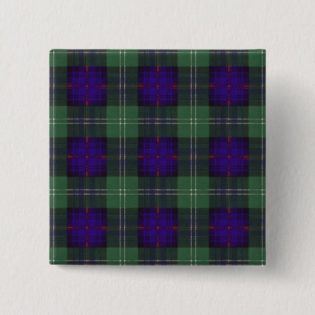 Keith-Clan karierter schottischer Tartan Button (Vorderseite)