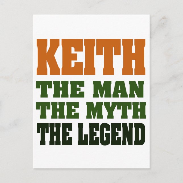 KEITH - Der Mann, der Mythos, die Legende! Postkarte (Vorderseite)