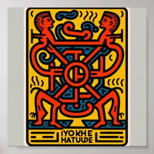 Keith Herling Stil ägyptisches Design-Plakat Poster