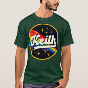 Keith Rainbow im Weltraum im Vintage-Stil T-Shirt