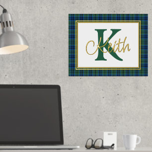 Keith Tartan Karierte Monogram Foil Prints Foliendrucke
