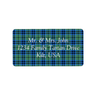 Keith Tartan Label Adressaufkleber
