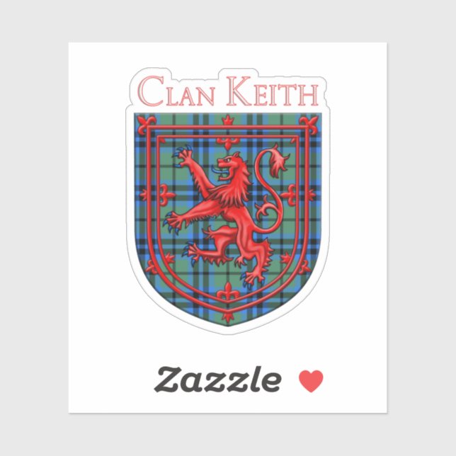 Keith Tartan Scottish Plaid Lion Rampant Aufkleber (Blatt)