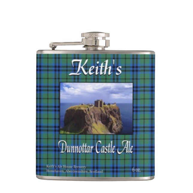 Keith's Dunnottar Castle Ale Flachmann (Vorderseite)