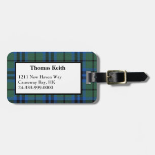 Keithtartan-karierter Gepäck-Umbau Gepäckanhänger
