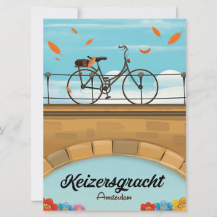 Keizersgracht Canal Amsterdam Reiseplakat Einladung