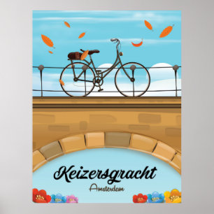 Keizersgracht Canal Amsterdam Reiseplakat Poster