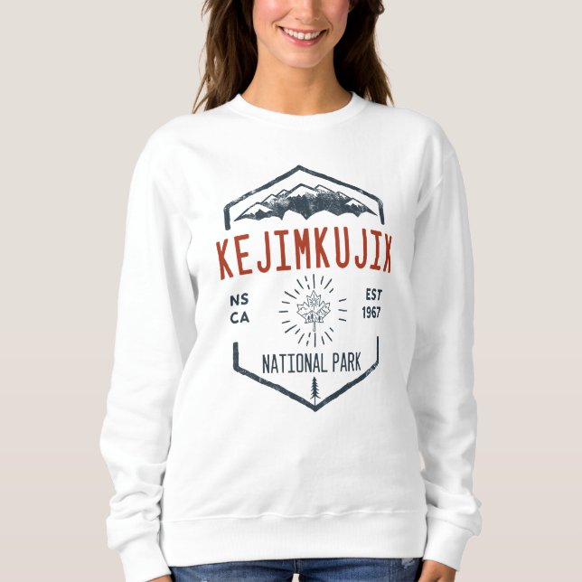 Kejimkujik Nationalpark Kanada Vintag erschüttert Sweatshirt (Vorderseite)