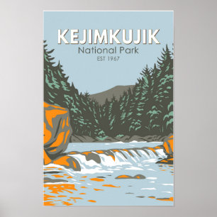 Kejimkujik Nationalpark Kanada Vintage Kunst Poster