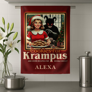 Keks für Krampus Frohe Krampus Weihnachten Horror Geschirrtuch