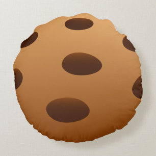 Keks Schokoladenstückchen Süßigkeiten Dessert Bäck Rundes Kissen