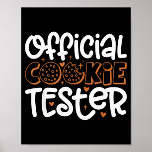 Keks Tester Weihnachten Bäcker Kinder Kleinkind Xm Poster