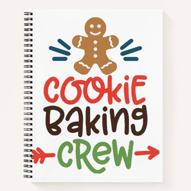 Keksbacken Crew Weihnachten Notizbuch (Vorderseite)