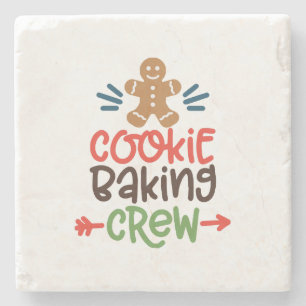 Keksbacken Crew Weihnachten Steinuntersetzer