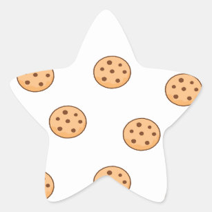 Kekse auf weiß Stern-Aufkleber