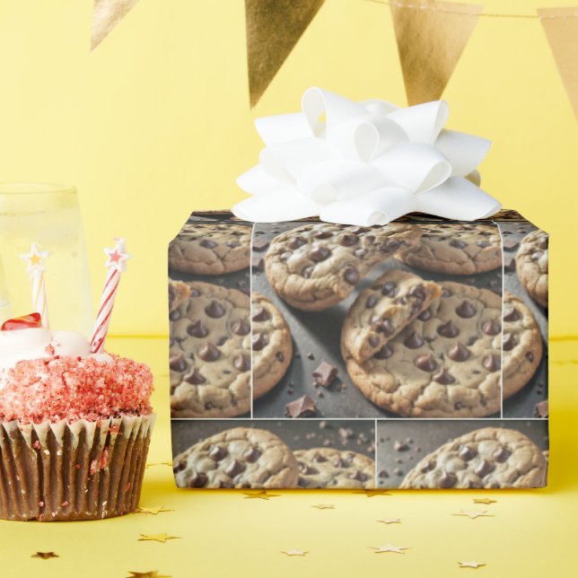 Kekse aus Schokolade Geschenkpapier (Geburtstagsparty)