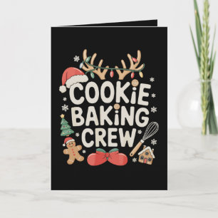 Kekse-Back-Crew-Rentier-Geweih-Lebkuchen Karte