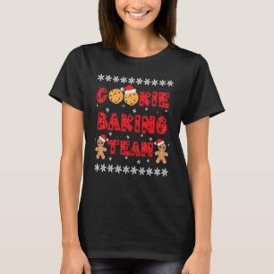 Kekse-Back-Team-Weihnachtsmänner mit Weihnachtsmüt T-Shirt