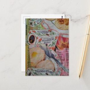 Kekse Butter Eier Collage  Postkarte