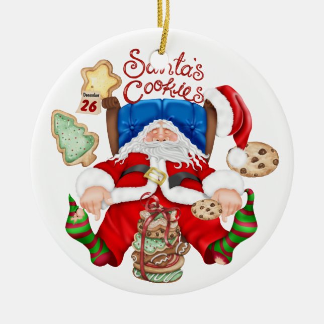 Kekse des Weihnachtsmanns - SRF Keramikornament (Vorne)