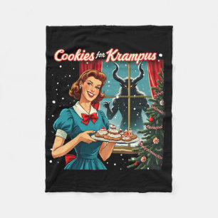 Kekse für Krampus Lustiges Weihnachten Xmas Krampu Fleecedecke