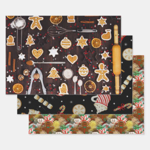 Kekse & Kaffee Feiertag Geschenkpapier Set