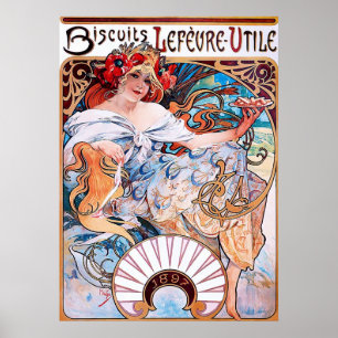 Kekse Lefèvre-Utile ~ Vintage Werbung Poster