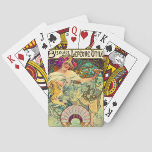 Kekse Lefevre-Utile von Alphonse Mucha (1896) Spielkarten