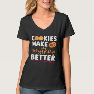 Kekse machen alles besser Backen Bäckereibesitzer T-Shirt